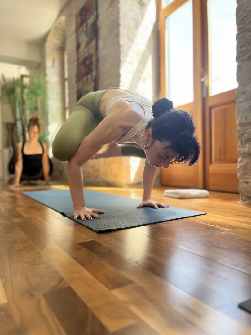 Yoga practice with Adriatic backdrop